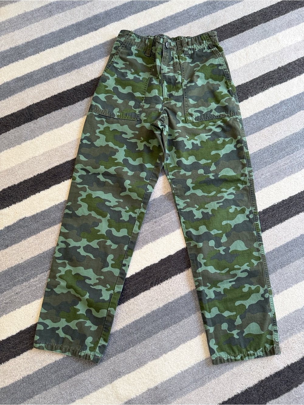Crewcuts Kids' Green Camouflage carpenter pants